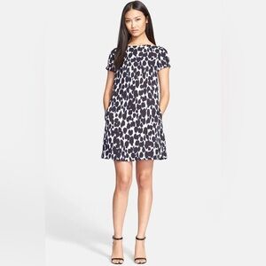 Kate Spade New York Leopard Swing Dress in Deep Indigo